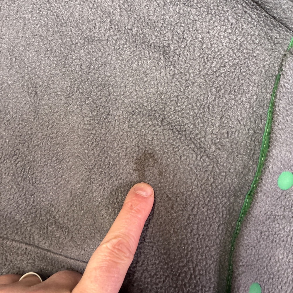 Patagonia Synchilla Fleece Pullover Mens L Gray Green Snap-T Gorpcore Stain - Picture 3 of 9